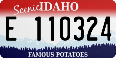 ID license plate E110324