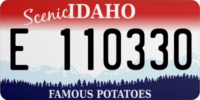 ID license plate E110330