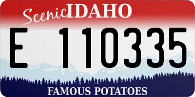 ID license plate E110335