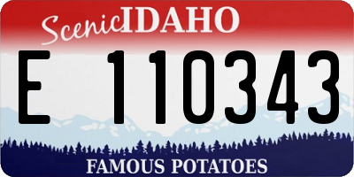 ID license plate E110343