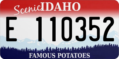 ID license plate E110352
