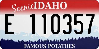 ID license plate E110357