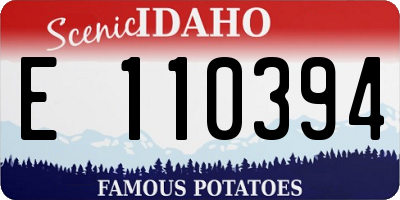 ID license plate E110394