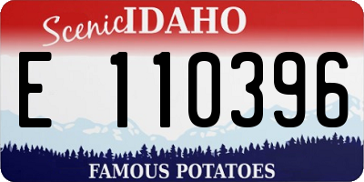ID license plate E110396