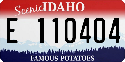 ID license plate E110404