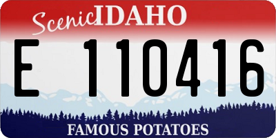 ID license plate E110416