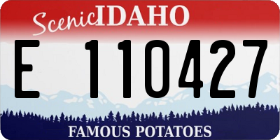 ID license plate E110427