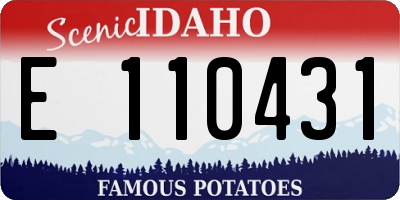 ID license plate E110431