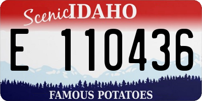 ID license plate E110436
