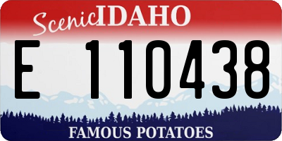 ID license plate E110438