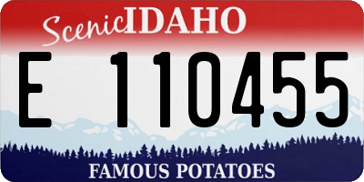 ID license plate E110455