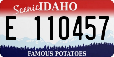 ID license plate E110457