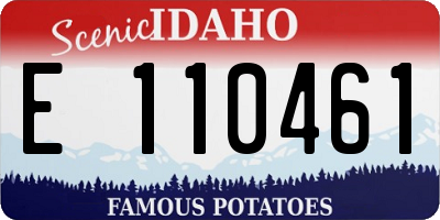 ID license plate E110461