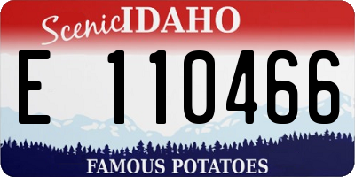 ID license plate E110466