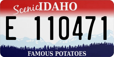 ID license plate E110471