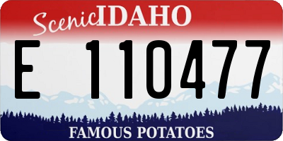 ID license plate E110477