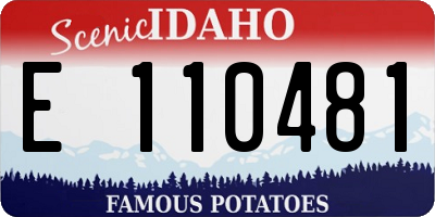 ID license plate E110481
