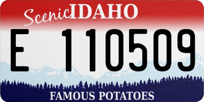 ID license plate E110509