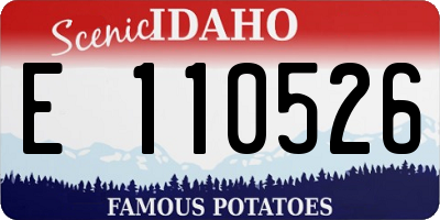 ID license plate E110526