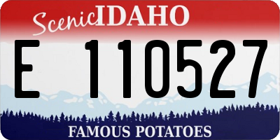 ID license plate E110527