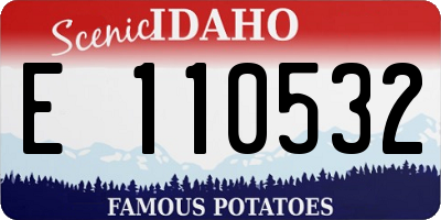 ID license plate E110532