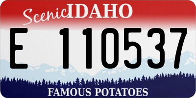 ID license plate E110537