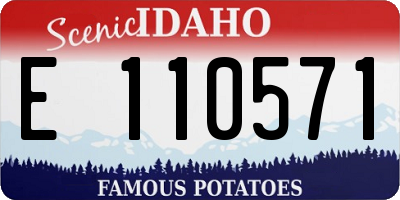 ID license plate E110571