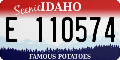ID license plate E110574