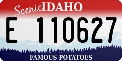 ID license plate E110627