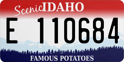 ID license plate E110684