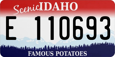 ID license plate E110693