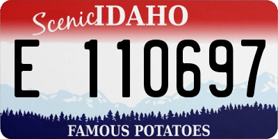 ID license plate E110697