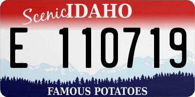 ID license plate E110719