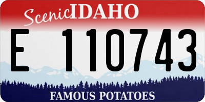 ID license plate E110743