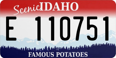 ID license plate E110751