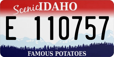 ID license plate E110757