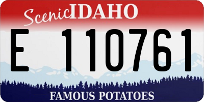 ID license plate E110761