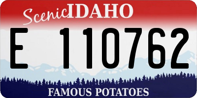 ID license plate E110762