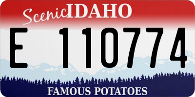 ID license plate E110774