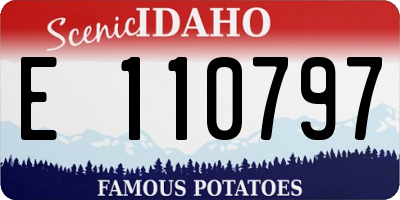 ID license plate E110797
