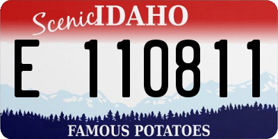 ID license plate E110811