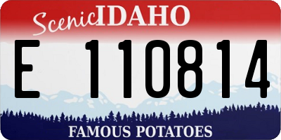 ID license plate E110814
