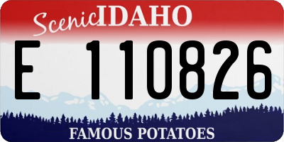 ID license plate E110826