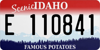 ID license plate E110841