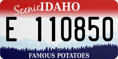 ID license plate E110850