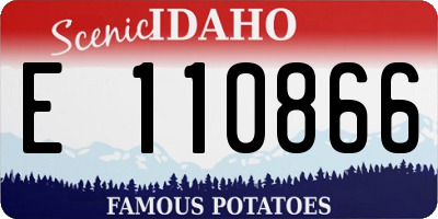 ID license plate E110866