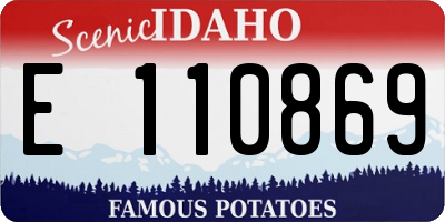 ID license plate E110869
