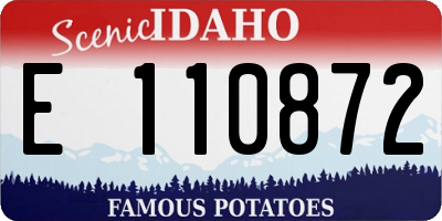 ID license plate E110872