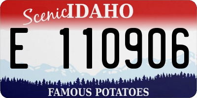 ID license plate E110906