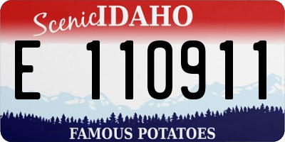 ID license plate E110911